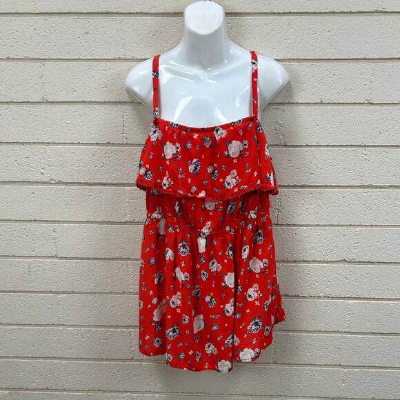 Torrid Orange Floral Baby Doll Tank size 2 - Picture 1 of 8